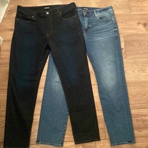 2 pair Express 34 X 32 jeans.